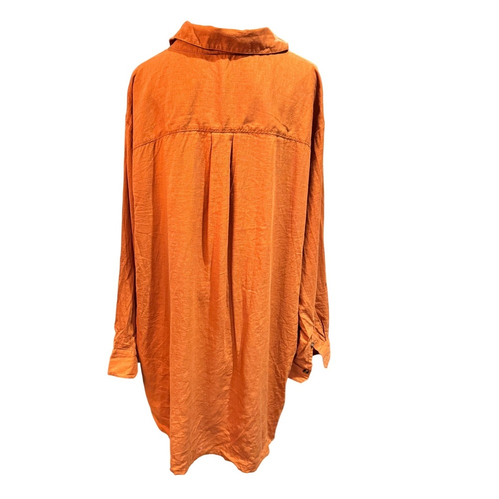 Universal Standard Rust Orange Button-Down Shirt - Picture 2 of 6